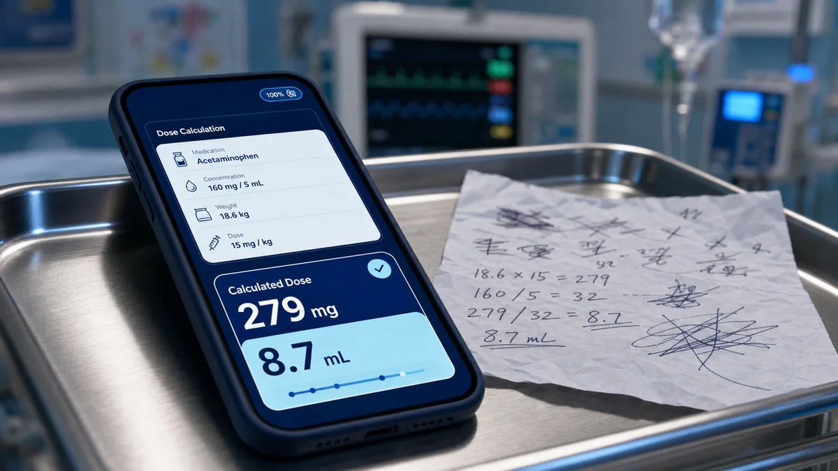 App de calculadora de dose pediátrica substitui cálculo manual em emergência, 100% offline