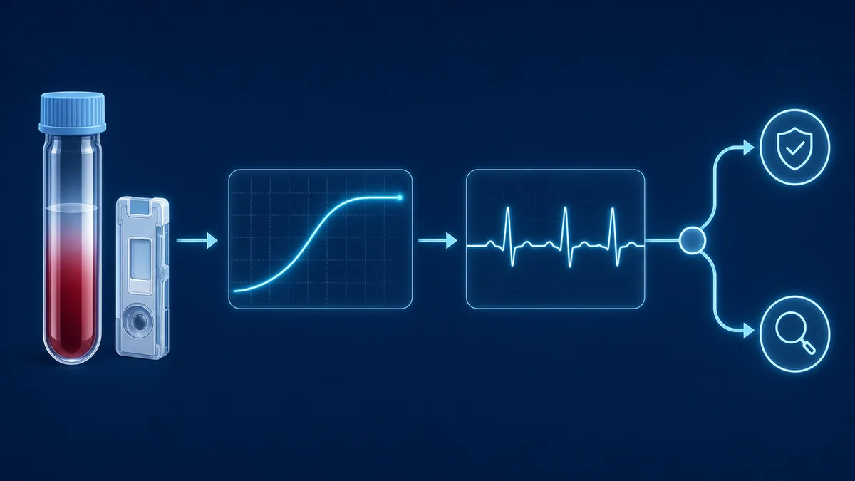 Diagrama mostrando troponina de alta sensibilidade e ECG no fluxo de decisao da dor toracica